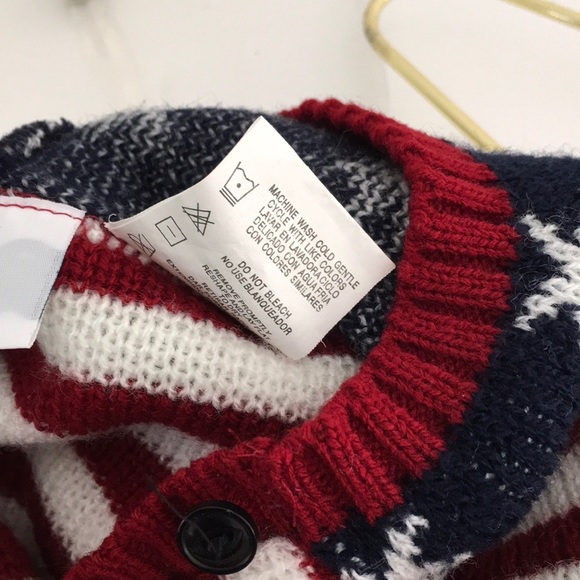 All-American Bicentennial Hooded Cardigan Baby Sweater Size 3-6 Months - Picture 4 of 5